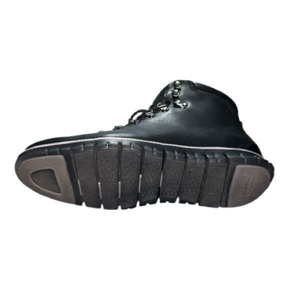 Cole Haan Zerogrand Waterproof Hiker Boots in black leather - Picture 4 of 6
